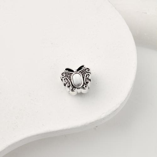 Zink Alloy Animal Pärlor, Fjäril, antik silver pläterad, DIY, 11x1x7mm, 500PC/KG, Säljs av KG