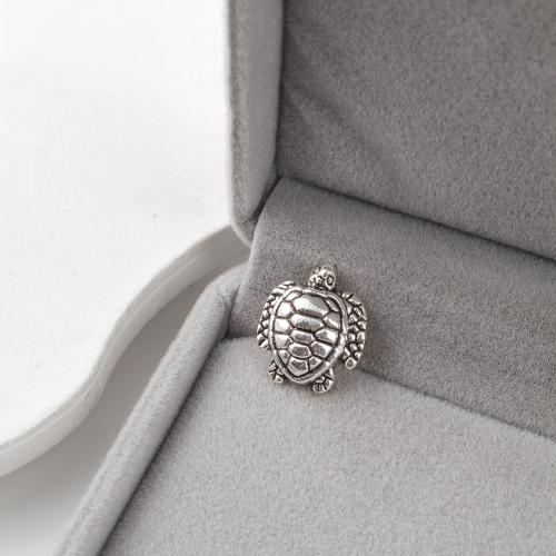 Zinc Alloy Animal Beads Turtle antique silver color plated DIY Sold By KG