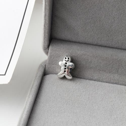 Zinc Alloy Jewelry Beads Gingerbread Man antique silver color plated DIY Sold By KG