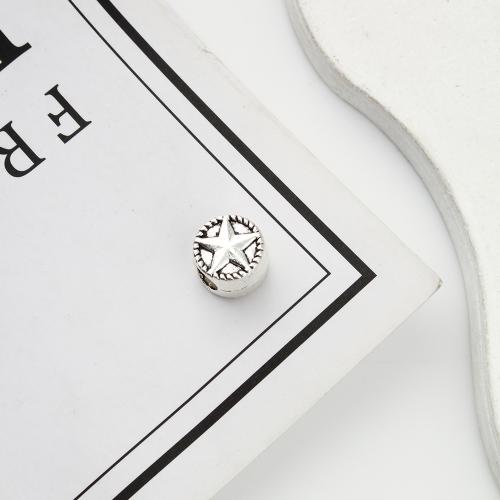 Coirníní Jewelry Alloy Sinc, Sinc Alloy, Star, dath airgid antique plátáilte, DIY, 10x6x10mm, 450ríomhairí pearsanta/KG, Díolta De réir KG