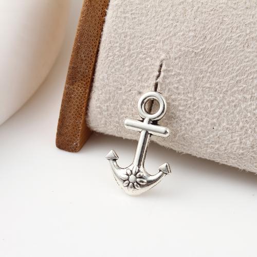 Zinc Alloy Ship Wheel & Anchor Pendant antique silver color plated DIY Sold By KG