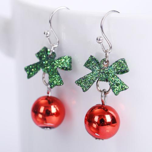 Zinc Alloy Drop Earrings Christmas Design & fashion jewelry & for woman 40mm Sold By Pair