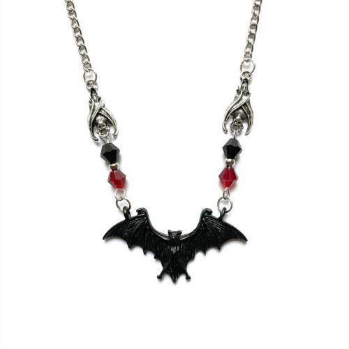 Zinc Alloy Jewelry Necklace with Crystal fashion jewelry & gothic style & Unisex Length Approx 45 cm Sold By PC