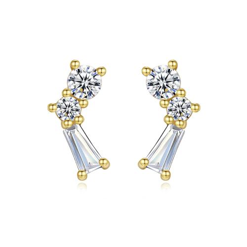 Cubic Zirconia micro pavimenta Sterling Silver Earring, 925 sterline d'argento, gioielli di moda & Micro spianare cubic zirconia & per la donna, 8.80x4.90mm, Venduto da coppia