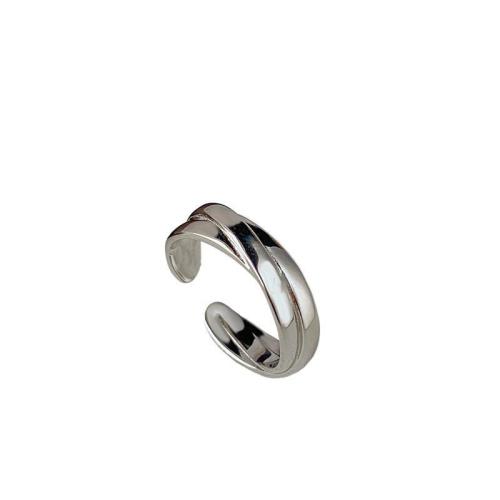 Sterling Silver Nakit Finger Ring, 925 Sterling Silver, modni nakit & za žene, Veličina:7, Prodano By PC