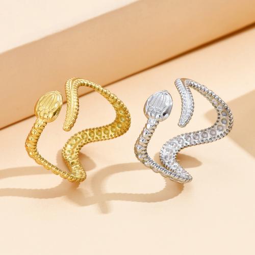 Stainless Steel Finger Ring 304 Stainless Steel Snake fashion jewelry & for woman US Ring Sold By PC