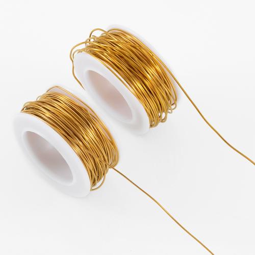 Tiger Tail Wire 304 Stainless Steel Vacuum Ion Plating DIY golden 0.50mm Approx Sold By Spool