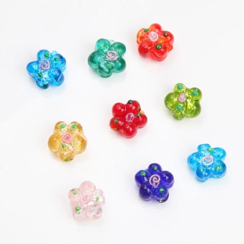 Lampwork Beads Flower DIY 15mm Sold By PC