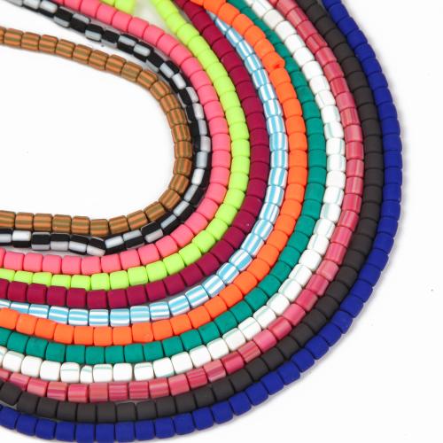 Perles en argile polymère, argile de polymère, pilier, DIY, plus de couleurs à choisir, 6mm, Environ 62PC/brin, Vendu par brin