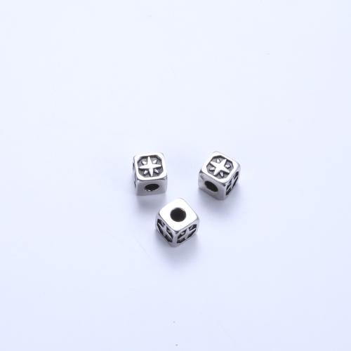 Stainless Steel Beads 304 Stainless Steel Square plated DIY Sold By PC