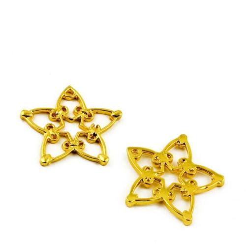 Cink Alloy Star Privjesak, Zvijezda, zlatna boja pozlaćen, možete DIY, 29mm, 100računala/Torba, Prodano By Torba