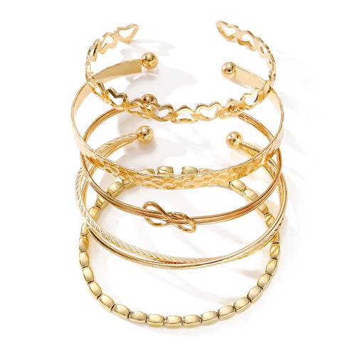 Zinc Alloy Bracelet plated 5 pieces & for woman Sold By Set