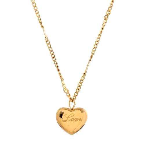 Zinc Alloy Jewelry Necklace Heart plated fashion jewelry & for woman golden Length 21-50 cm Sold By PC