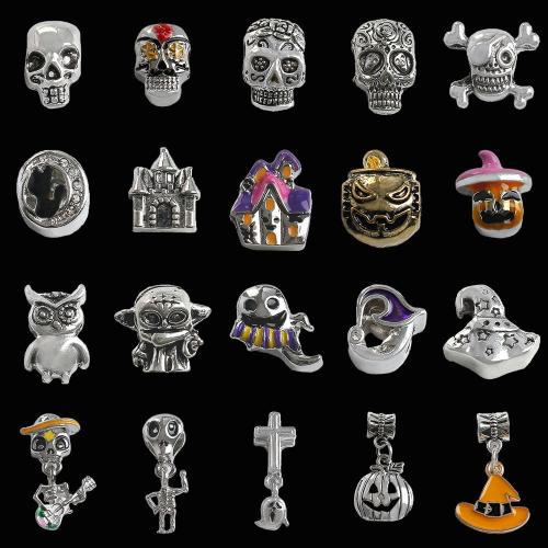 Pendant Halloween Fashion, alliage de zinc, Placage, Halloween Design & DIY & styles différents pour le choix, couleur originale, 50PC/sac, Vendu par sac