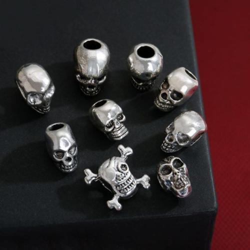 Halloween Jewelry Bead Zinc Alloy Skull plated Halloween Design & DIY original color Sold By Bag