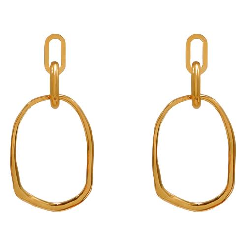 Titanium Steel  Earring plated for woman gold Sold By Pair