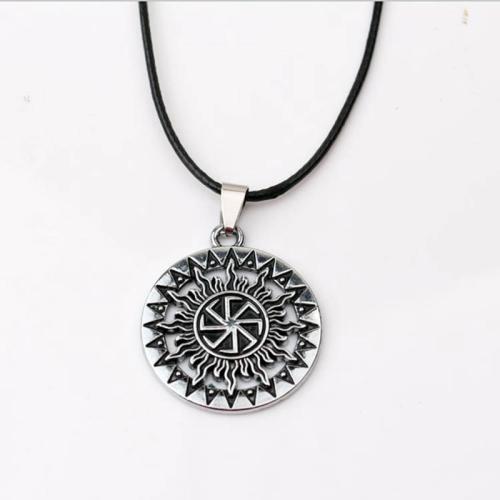 Zinc Alloy Jewelry Necklace with leather cord plated vintage & Unisex Length Approx 21-50 cm Sold By Bag