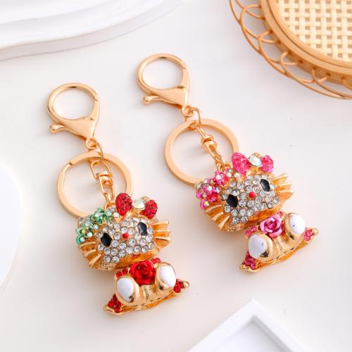 Bag Purse Charms Keyrings Keychains Zinc Alloy portable & with rhinestone Sold By PC