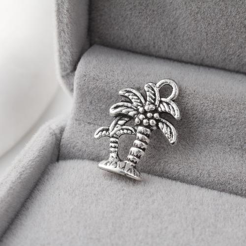 Zinc Alloy Pendants Palm Tree antique silver color plated DIY Sold By KG