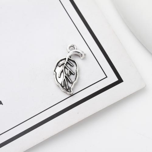 Zinc Alloy Leaf Pendants antique silver color plated DIY Sold By KG