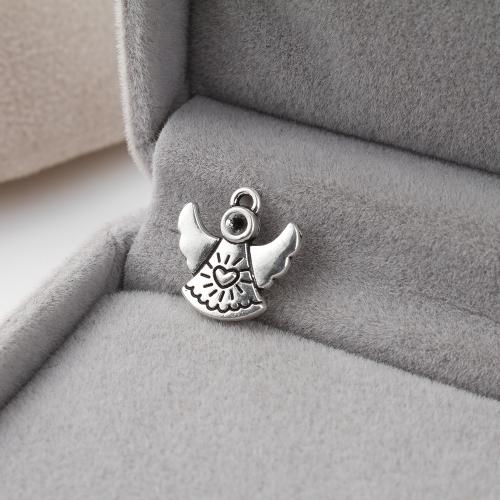 Zinc Alloy Pendants Angel antique silver color plated DIY Sold By KG