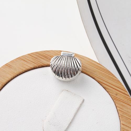 Zinc Alloy Jewelry Beads Shell antique silver color plated DIY Sold By KG