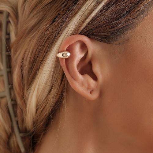 Zinc Alloy Earring Cuff, Letter C, gold plated, punk stijl & voor vrouw, 14mm, Verkocht door PC