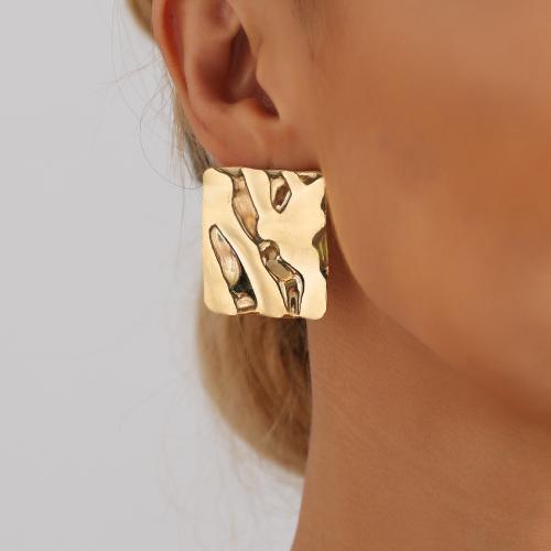 Zinc Alloy Stud Earring Geometrical Pattern plated fashion jewelry & for woman 35mm Sold By Pair