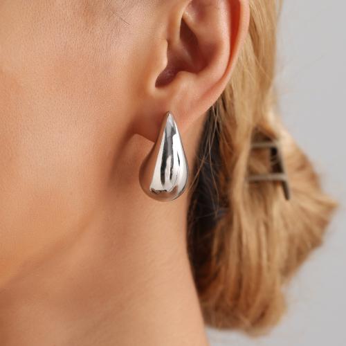 Zinc Alloy Stud Earring, Teardrop, punk stil & for kvinde, 31mm, Solgt af par