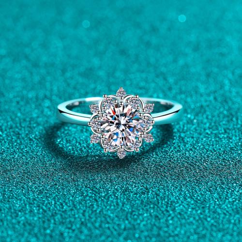 925 Sterling Silver Finger Ring Flower  & for woman US Ring .5-9 Sold By PC