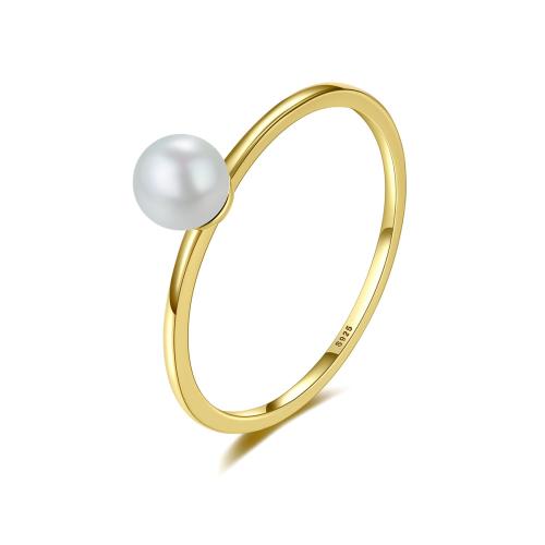 Anillo de Plata Esterlina, Plata de ley 925, con Shell Pearl, Joyería & diverso tamaño para la opción & para mujer, Vendido por UD