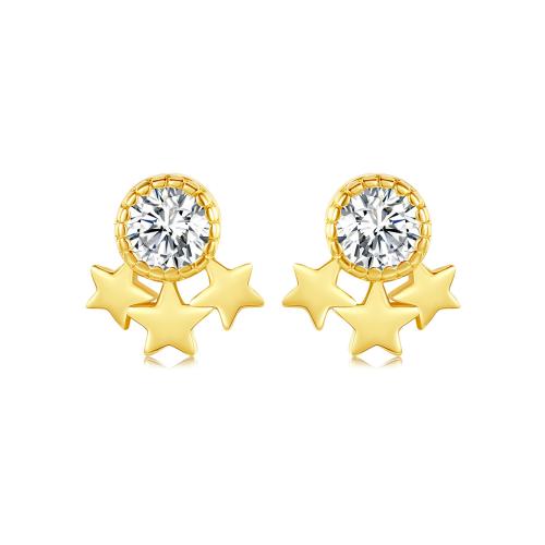 Cubic Zirconia micro pavimenta Sterling Silver Earring, 925 sterline d'argento, gioielli di moda & Micro spianare cubic zirconia & per la donna, 6.50x6.30mm, Venduto da coppia