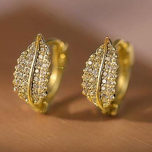 Cubic Zirconia Micro Pave Brass Earring fashion jewelry & micro pave cubic zirconia & for woman Sold By Pair