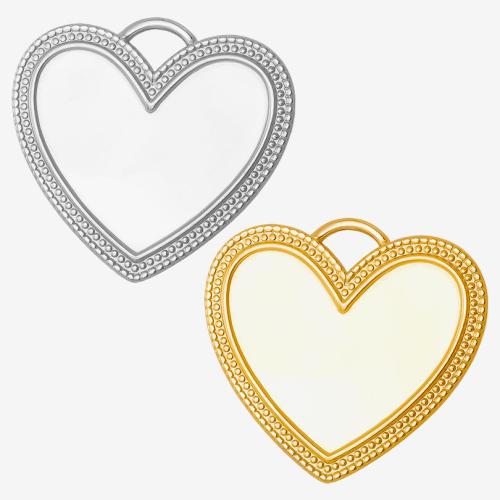 Stainless Steel Pendant Setting 304 Stainless Steel Heart Vacuum Ion Plating DIY Sold By PC