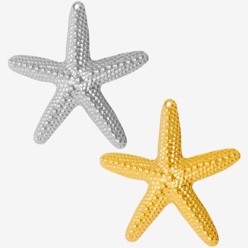 Stainless Steel Animal Pendants 304 Stainless Steel Starfish Vacuum Ion Plating DIY Sold By PC