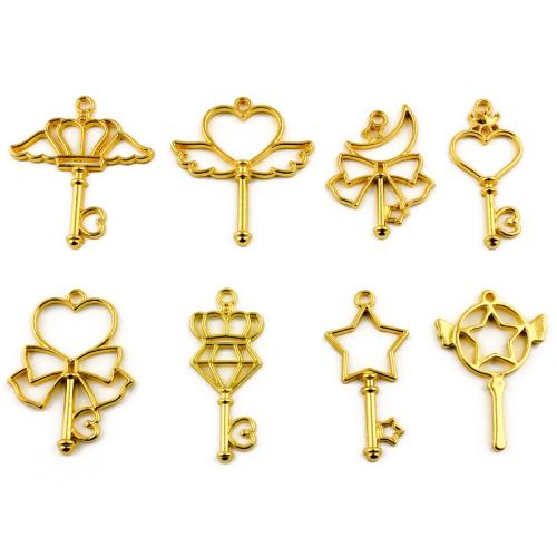 Zinc Alloy Pendants gold color plated DIY Sold By Bag