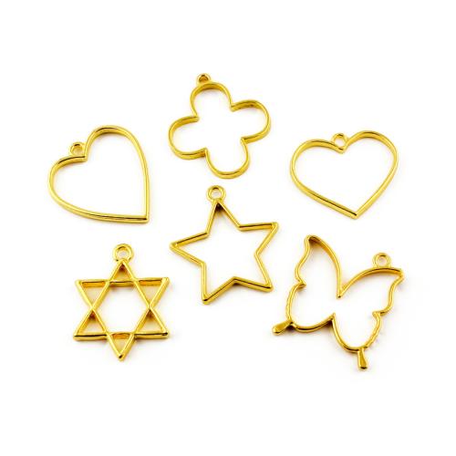 Zinc Alloy Pendants gold color plated DIY Sold By Bag