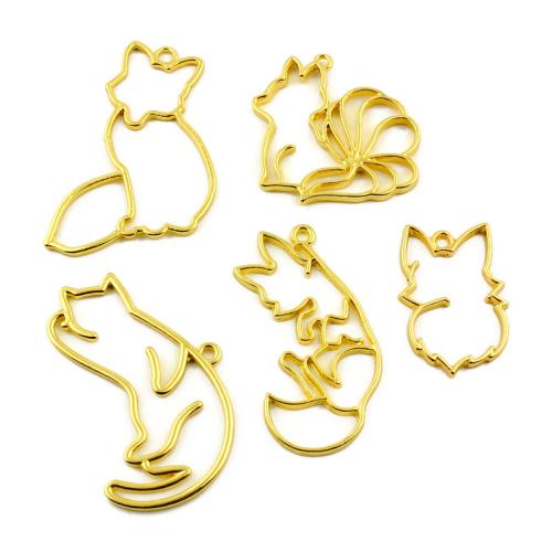 Zinc Alloy Animal Pendants gold color plated DIY Sold By Bag