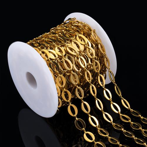 Stainless Steel Jewelry Chain 304 Stainless Steel gold color plated DIY Sold By Bag