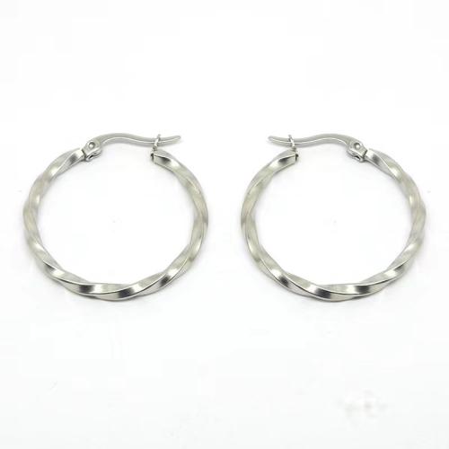 Mens Stainless Steel Hoop Earring, 316L Stainless Steel, Stjerne, forgyldt, mode smykker & forskellig størrelse for valg & for kvinde, flere farver til valg, Solgt af par