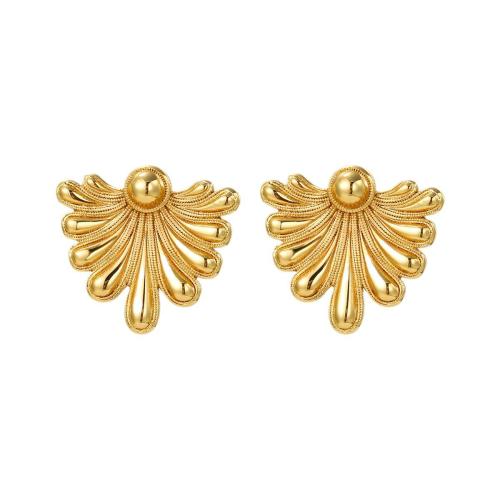 Pendientes de Acero Inoxidable, acero inoxidable 304, chapado, para mujer, dorado, Vendido por Par