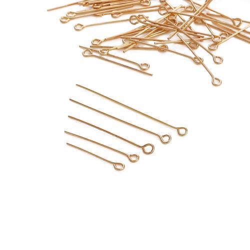 Brass Eyepin plated DIY gold Sold By Bag