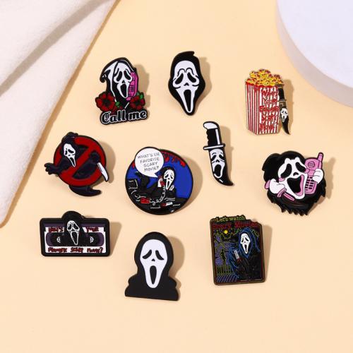 Zinklegering broches, Zinc Alloy, moffelen vernis, Halloween Jewelry Gift & verschillende stijlen voor de keuze, meer kleuren voor de keuze, Verkocht door PC