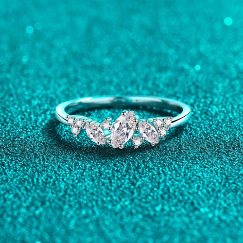 925 sterling zilver Finger Ring, met Moissanite, verschillende grootte voor keus & voor vrouw, Maat:4.5-10, Verkocht door PC