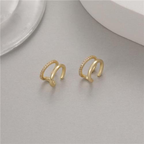 Cubic Zirconia Micro Pave Brass Earring fashion jewelry & micro pave cubic zirconia & for woman Sold By PC