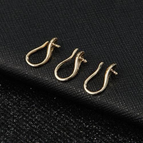 Brass Hook earwire, Sárgaréz, DIY, 7x12.50mm, Által értékesített PC