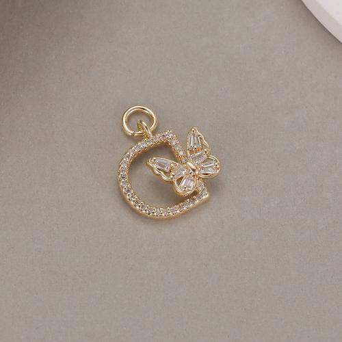 Cubic Zirconia Micro Pave Brass Pendant & micro pave cubic zirconia Sold By PC