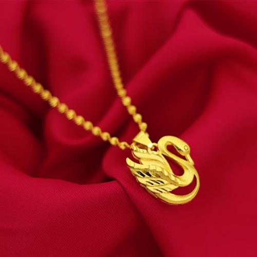 Brass Necklace Swan fashion jewelry & for woman Length Approx 45 cm Sold By PC