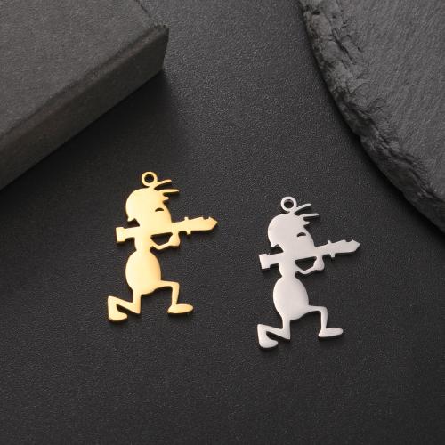 Stainless Steel Animal Pendants 304 Stainless Steel Ant shape Vacuum Ion Plating DIY Sold By PC