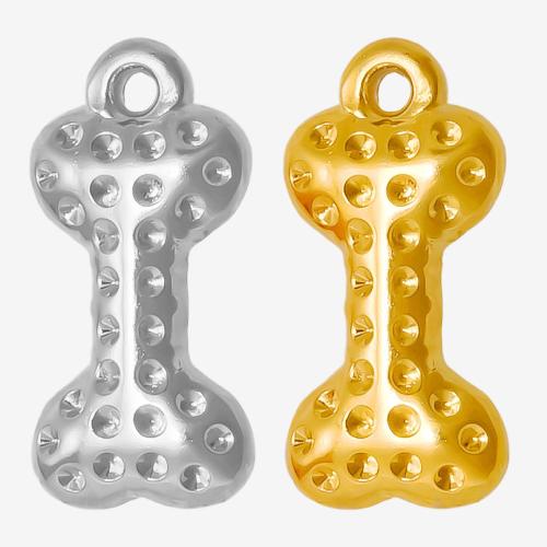 Stainless Steel Pendant Setting 304 Stainless Steel Dog Bone Vacuum Ion Plating DIY Sold By PC